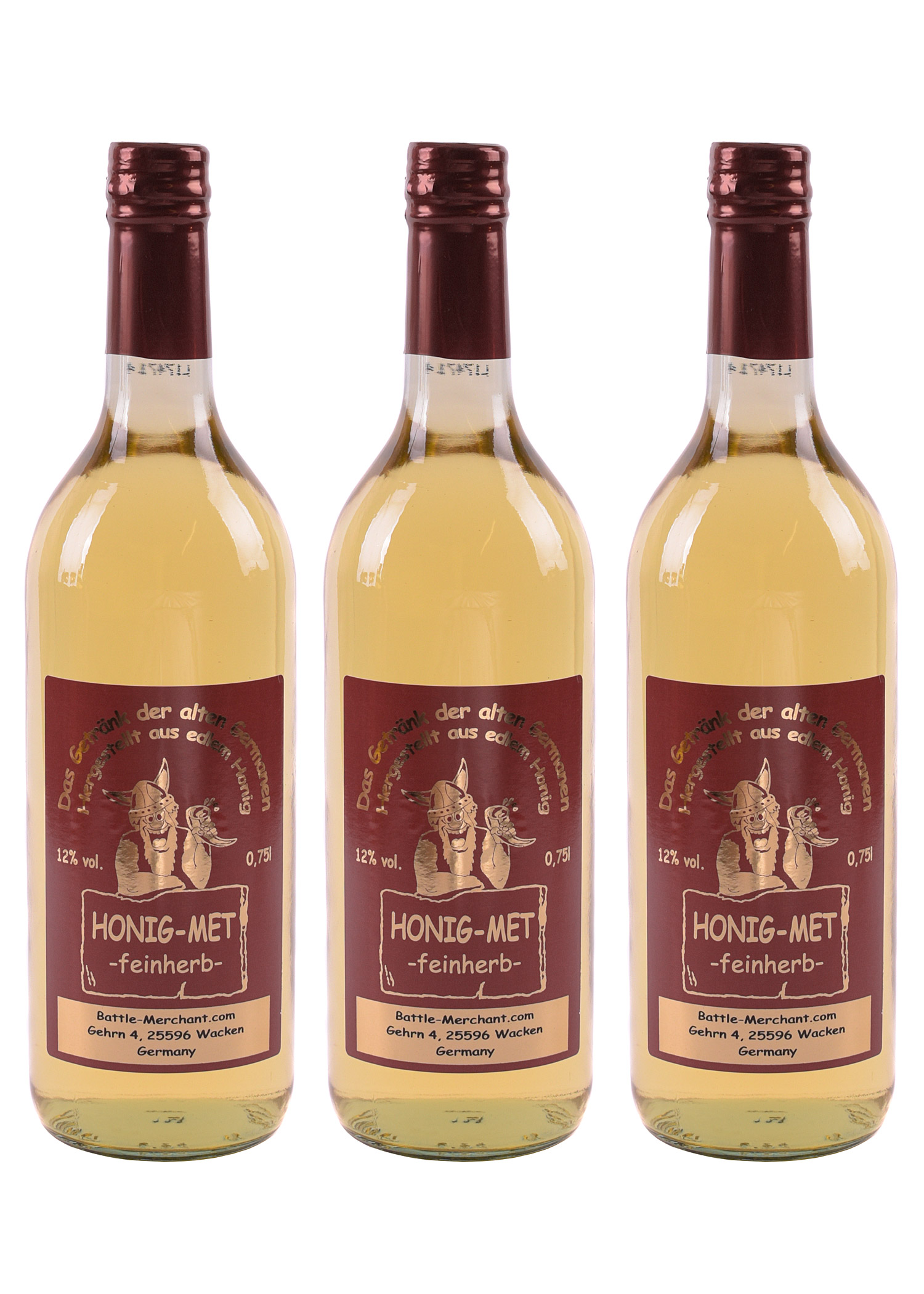 Mead honeywine, dry, 0,75l | 12% Battle-Merchant bottle, Vol. ⚔