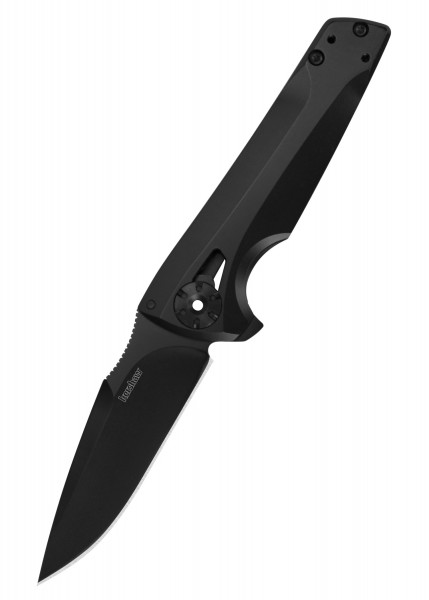 Das Kershaw Flythrough ist ein schwarzes Taschenmesser mit einer schlanken, modernen Form und einer teilweise gezahnten Klinge. Der ergonomische Griff und die solide Bauweise machen es ideal für den täglichen Gebrauch.