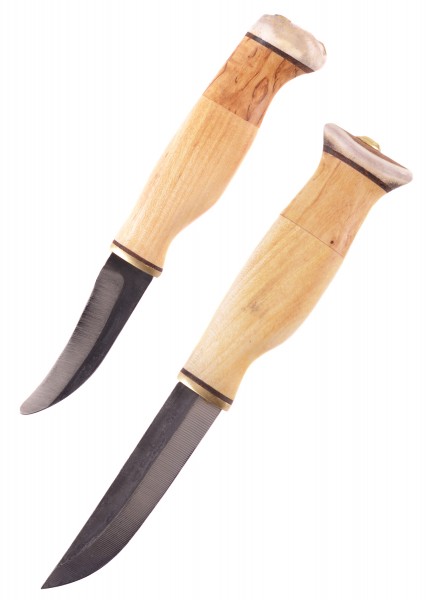 Das Wood-Jewel Doppelmesser mit Skinner zeigt zwei hochqualitative Messer mit Holzgriffen und robusten Klingen. Sie bieten eine perfekte Kombination für Jagd und Outdoor-Aktivitäten. Elegantes und funktionales Design.
