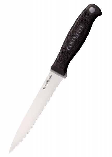 Das Steakmesser aus der Kitchen Classics Serie hat eine gezackte Klinge und einen optimierten Griff aus rutschfestem Material. Es ist ideal zum Schneiden von Fleisch und anderen Lebensmitteln geeignet. Die Klinge besteht aus hochwertigem Edelstahl, w