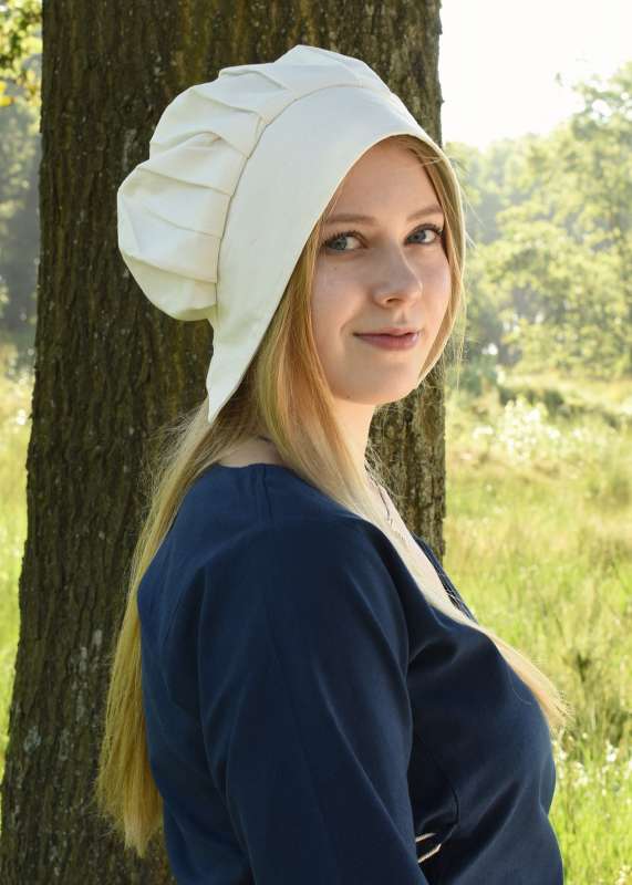Medieval Coif with Pleats, various colours, Woman's Coif, Bonnet for ...