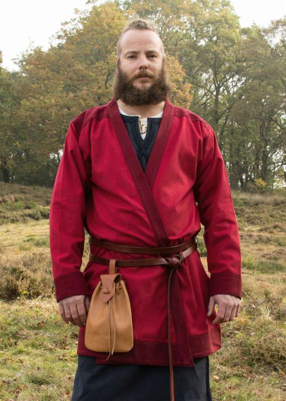 Klappenrock Bjorn, Viking Coat, red, Warrior's Coat, Medieval Garments ...