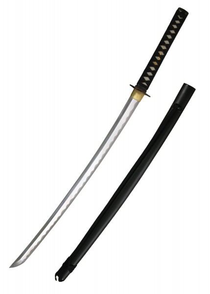 Das Musashi XL Katana ist ein hochwertiges japanisches Schwert mit einer präzise geschmiedeten, geschwungenen Klinge und einem traditionellen, rutschfesten Griff. Das Design kombiniert Funktionalität und Ästhetik und kommt mit passender Scheide.
