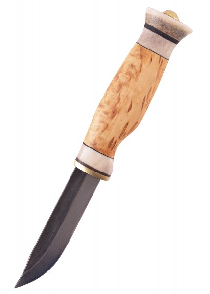 Das Jagdmesser Vuolu 8 von Wood-Jewel zeichnet sich durch eine robuste Klinge und einen ergonomischen Griff aus edlem Holz aus. Ideal für Outdoor-Enthusiasten und Jäger, bietet es Zuverlässigkeit und Präzision in jeder Situation.