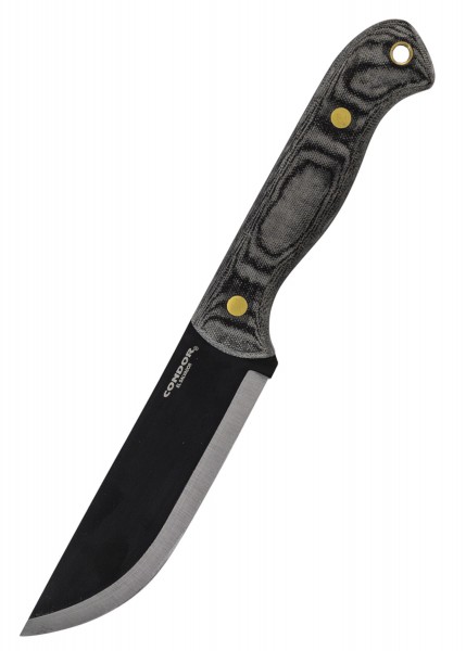 Das SBK Knife von Condor ist ein gerades Rückenmesser mit einer robusten, schwarzen Klinge und einem ergonomisch geformten Griff. Ideal für Outdoor-Aktivitäten und perfekt ausbalanciert für den präzisen Einsatz.