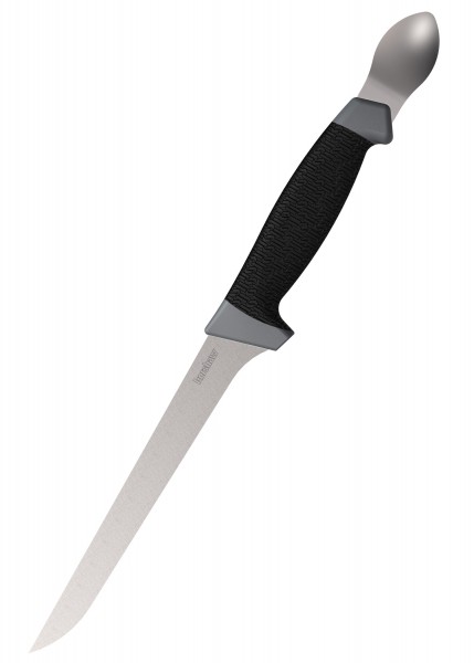 Kershaw Ausbeinmesser 7 Zoll mit Löffel und K-Texture Griff. Dieses hochwertige Messer bietet eine scharfe Klinge zum Entbeinen und Filetieren von Fleisch und Fisch. Der ergonomische Griff sorgt für komfortable Handhabung.