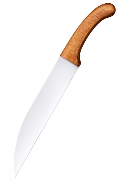 Der Woodsman's Sax ist ein Messer mit einer langen, gebogenen Klinge und einem geschwungenen Holzgriff. Das Design erinnert an traditionelle skandinavische Sax-Messer, die für ihre Vielseitigkeit und scharfe Schneide bekannt sind.