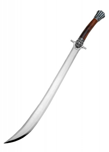 Das silberfarbene Conan-Schwert Valeria von Marto präsentiert sich als beeindruckendes Schwert mit einer detailliert verzierten Parierstange und einem eleganten, geschwungenen Griff. Perfekt für Sammler und Liebhaber von Fantasy-Waffen.