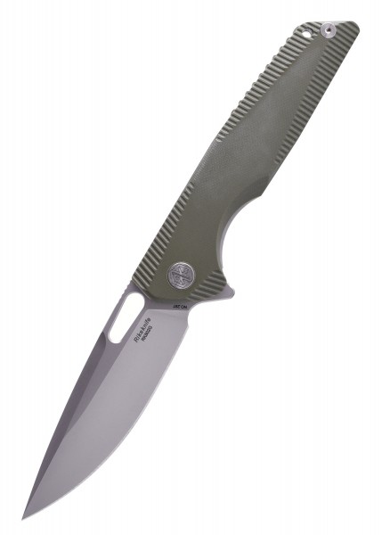 Das Taschenmesser Rikeknife RK802G in OD-Grün zeichnet sich durch ein schlankes Design und einen ergonomisch geformten Griff aus. Die hochwertige Klinge ist scharf und langlebig, ideal für den täglichen Gebrauch und Outdoor-Aktivitäten.