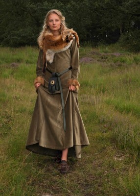 Velvet Cotehardie Isabell, Medieval Dress, green, Middle Ages, Kirtle ...
