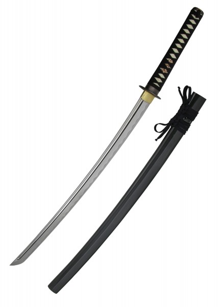 Die Practical XL Light Katana ist ein hochwertiges Schwert mit einer scharfen Klinge und einem kunstvoll gestalteten Griff. Enthalten ist auch eine schlichte, schwarze Scheide. Ideal für Sammler und Kampfsportler.