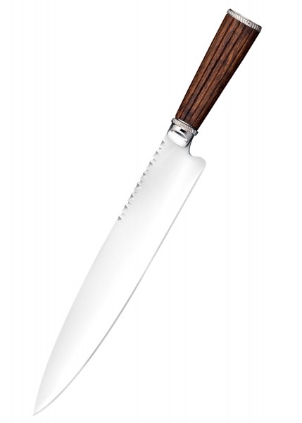 Das Facon-Messer, inspiriert von argentinischen Gaucho-Messern, zeichnet sich durch seine lange, scharfe Klinge und den eleganten Holzgriff aus. Ideal für den Einsatz in der Küche oder im Freien. Tradition trifft auf Funktionalität.